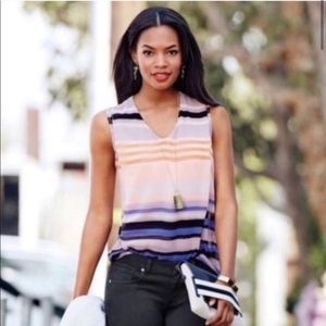 🤩✨CAbi Striped Sleeveless blouse Size~ XS✨NWOT